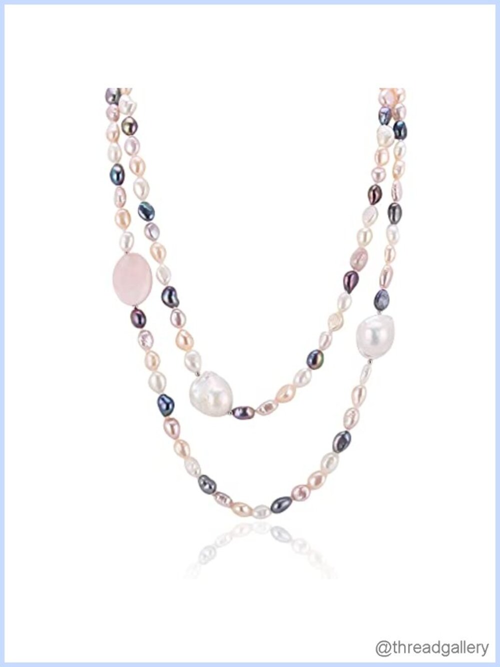 Freshwater Cultured Baroque Pearl Strand Necklace 48 Inch Women